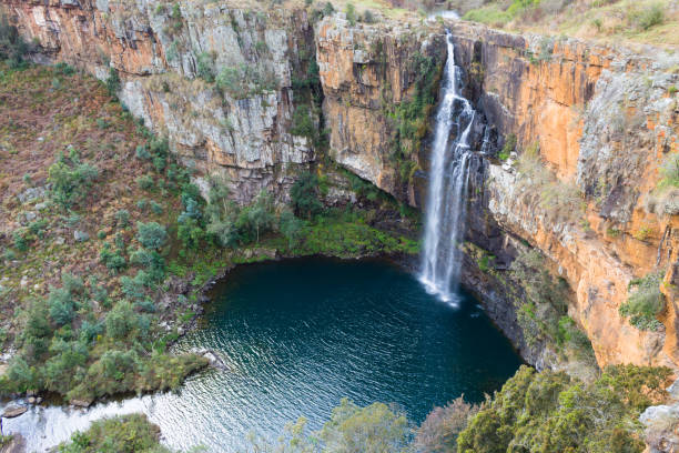 Berlin Falls close up from Blyde River Canyon, South Africa. African landscape. Waterfalls