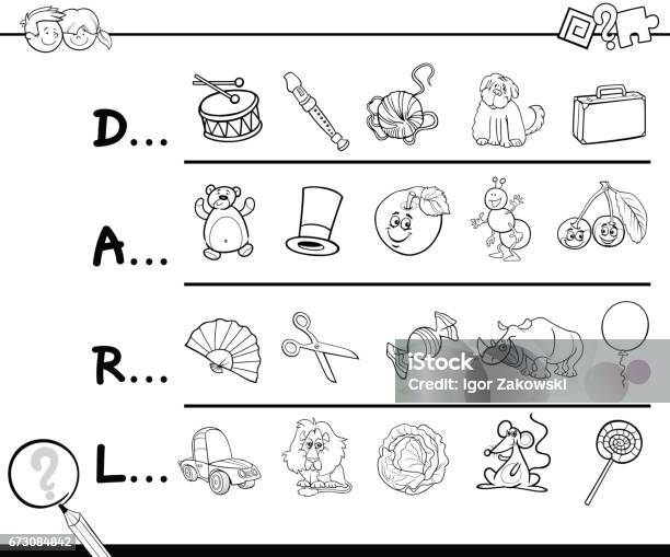 Find Picture For Coloring Stock Illustration - Download Image Now - Animal, Beginnings, Black And White