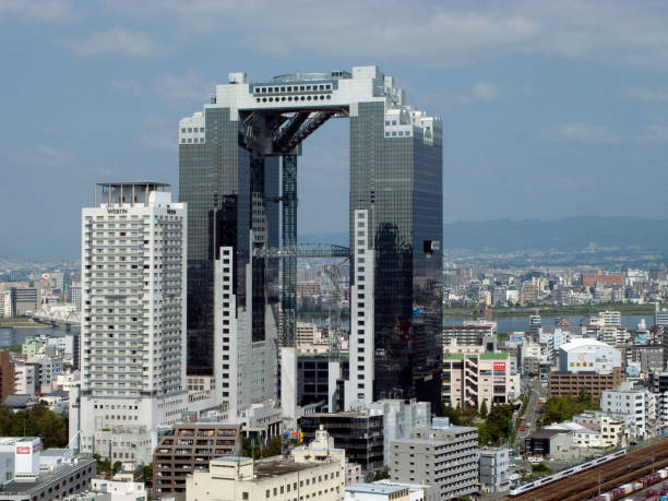 umeda sky building - umeda stock-fotos und bilder