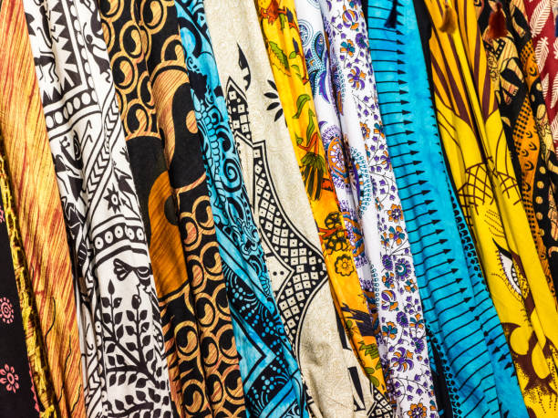 istock Some coloured silk foulard 673097820