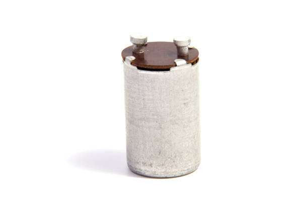 istock Group of capacitors isolated on white background. 673109264