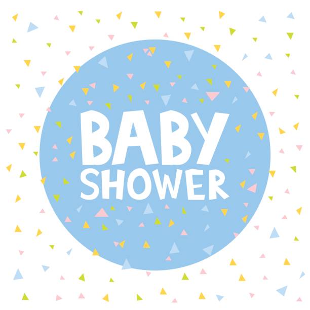 Print Baby Shower invitation cards template vector illustration. pregnant designs stock illustrations