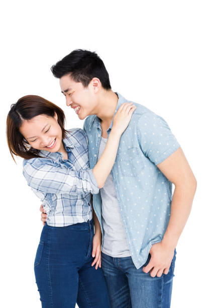 istock Happy young couple embracing each other 673124686