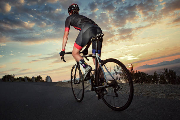 istock Female cyclist out on an early ride 673127876