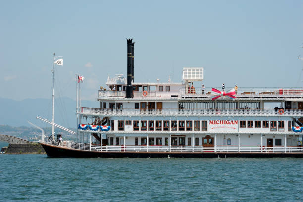 Paddle steamer Michigan Paddle steamer Michigan otsu city stock pictures, royalty-free photos & images