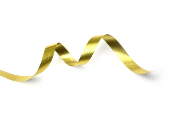 istock the spiral golden ribbon isolated on white background. 673135902