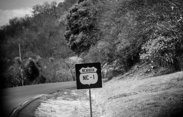 A sign on the side of the Pan American Highway, Nicaragua