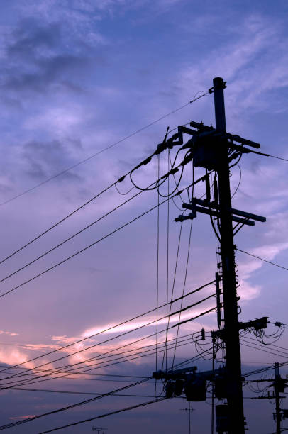 istock Power poles and transmission lines 673150140