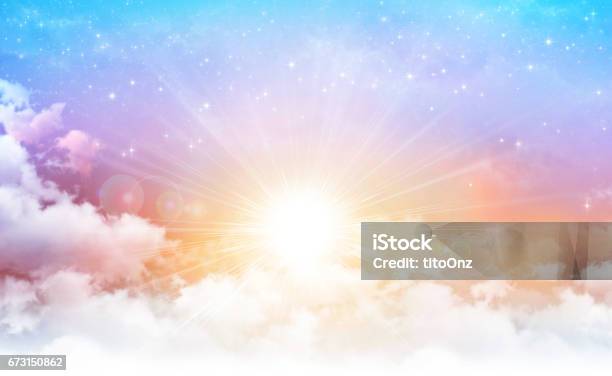 Sunshine In A Beautiful Sky Stock Photo - Download Image Now - Ethereal, Fantasy, Backgrounds