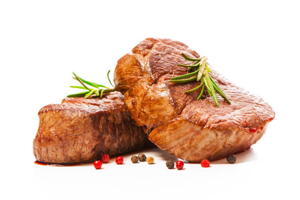 istock Grilled beef fillet steaks with spices 673152944