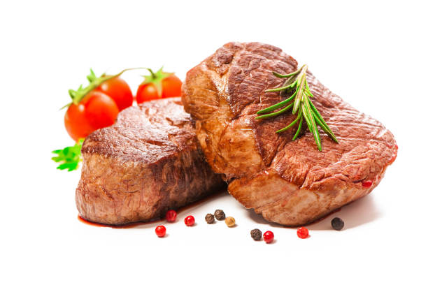 istock Grilled beef fillet steaks with spices 673152952