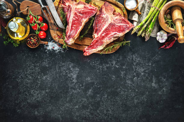 istock Raw dry aged t-bone steaks for grill 673153328