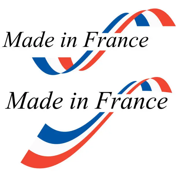 Vector illustration of seal of quality Made in France