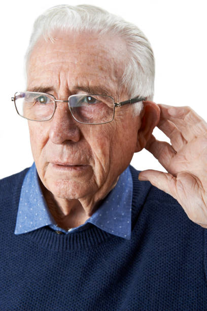 istock Studio Shot Of  Senior Man Suffering From Deafness 673162594