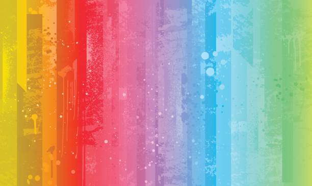 Bright colorful rainbow background Abstract bright grunge rainbow background happiness backgrounds stock illustrations