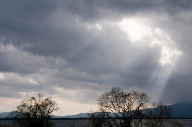 istock Lake Biwa in the rain 673165350