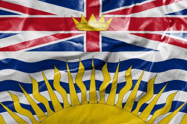 istock Waving Flag of British Columbia, Canada 673166638
