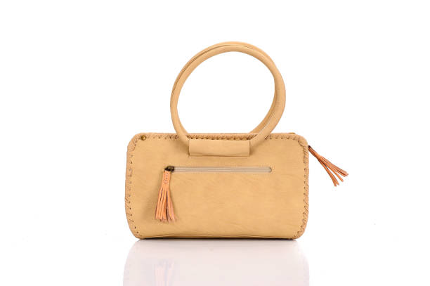 istock Leather female bag on a white background 673176170