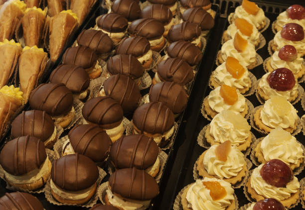 istock greek cakes with cream and chocolate 673177124