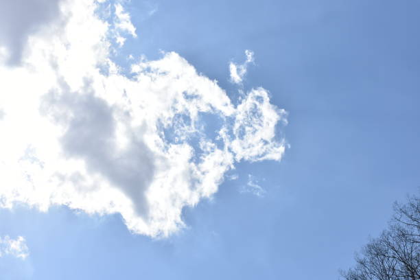 istock Bright white clouds dance across the sunlit sky 673192480