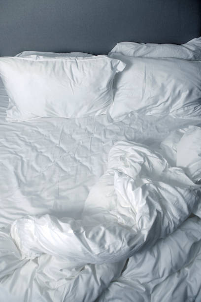 istock Double bed in the hotel room 673193368