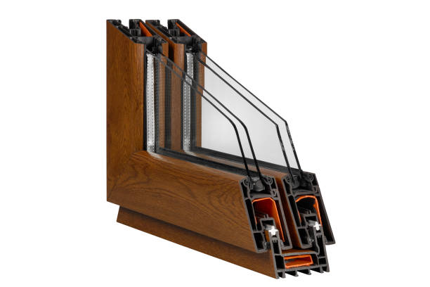 istock A cross section of Double glazing cut away to show the inner profile and construction quality,Design of pvc profiles for window 673196830