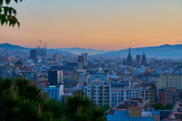 istock Barcelona's sunrise a clear day 673197388