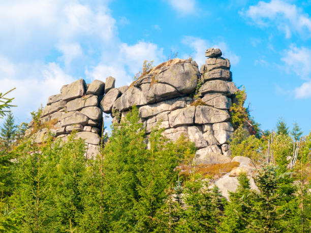 istock Granite rock formation Pytlacke kameny in Jizera Mountains, Czech Republic 673199782