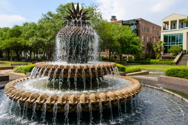 istock Pineapple Fountain, Charleston, South Carolina 673199846