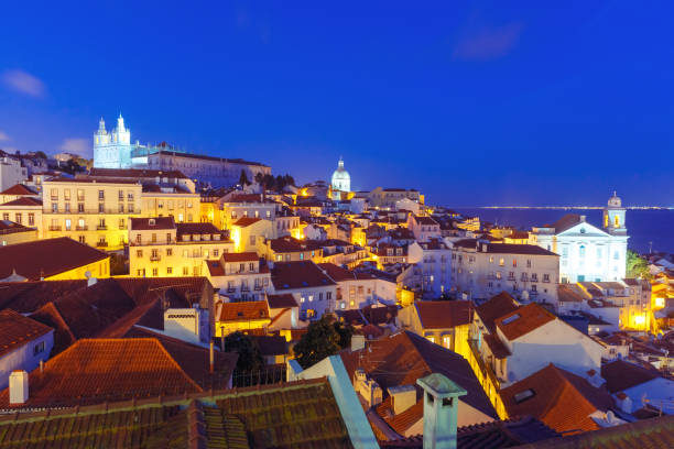 istock Alfama at night, Lisbon, Portugal 673206354