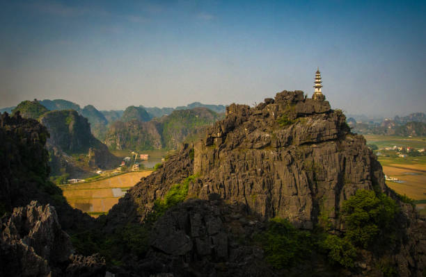 istock Limestone mountain range and fields in Hang mua area in Vietnam 673216846