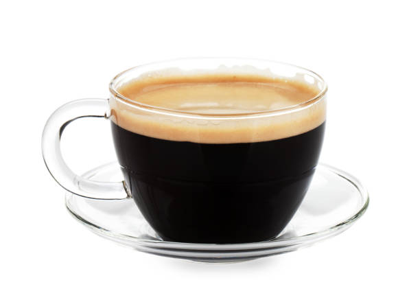 istock Espresso coffee in glass cup 673217004