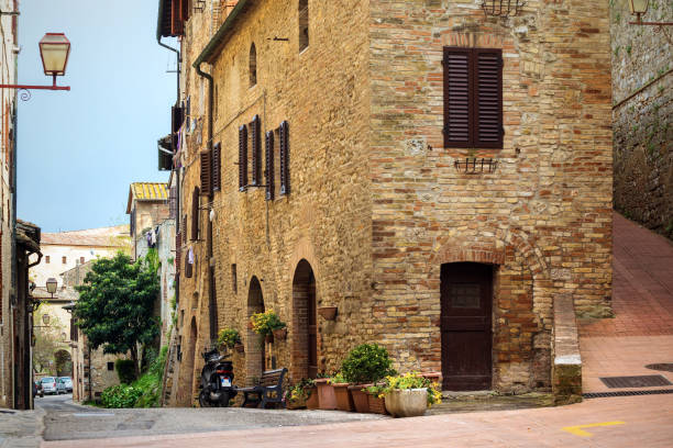 istock street old town San Gimignano 673219868