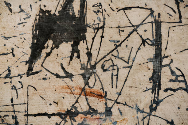 istock Scratched sheet metal wall, Pushkar, Rajasthan, India 673223110