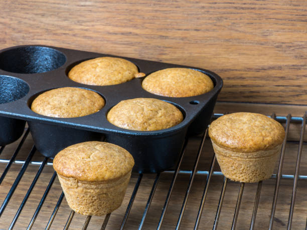 istock Muffins and Cast Iron Muffin Pan 673223186