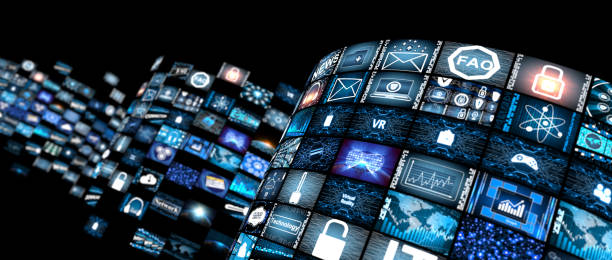 istock Media concept with TV screens 673226082