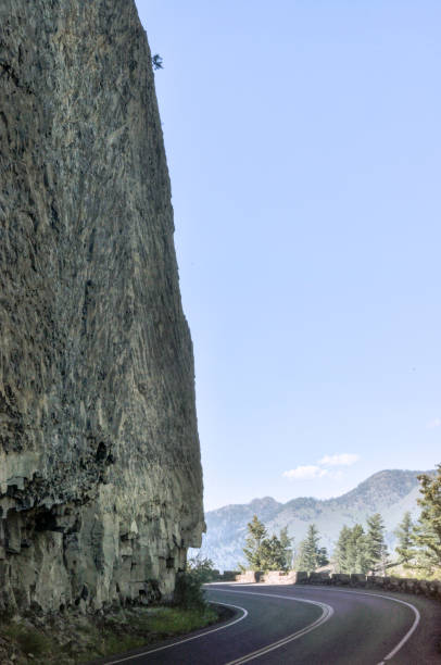 istock Overhanging cliff near Yellowstone river. 673226648