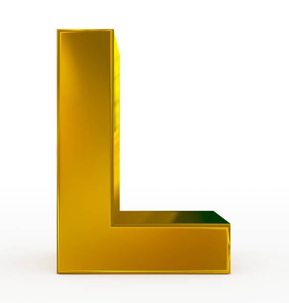 istock letter L 3d golden isolated on white 673238090