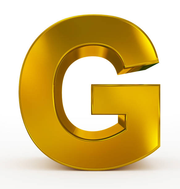 letter G 3d golden isolated on white letter G 3d golden isolated on white - 3d rendering gold g stock pictures, royalty-free photos & images