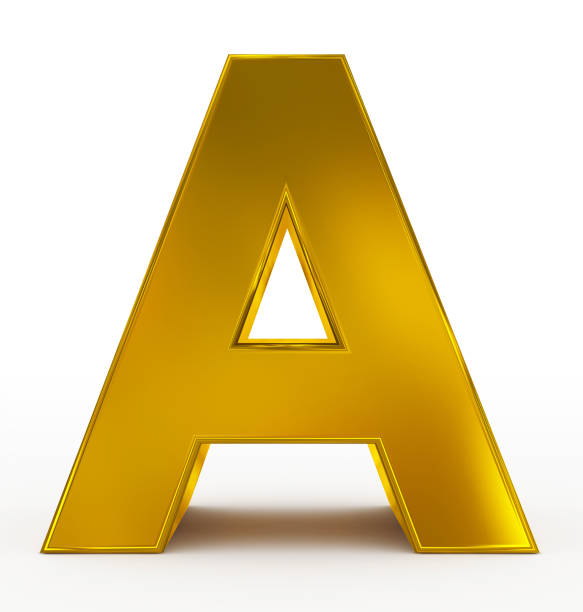 istock letter A 3d golden isolated on white 673241724