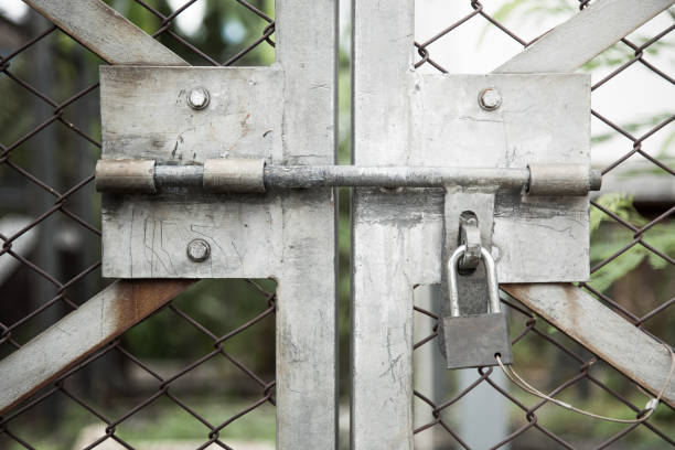 istock old master key has a locking steel door 673256690