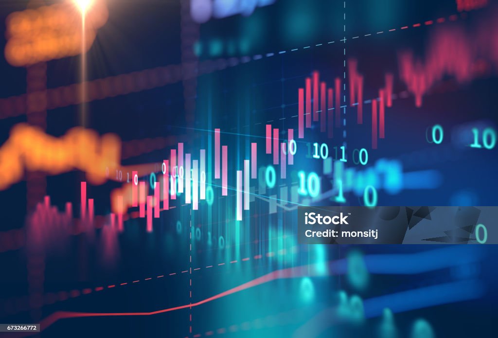 technical financial graph on technology abstract background financial stock market graph on technology abstract background Finance Stock Photo