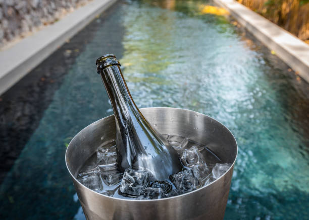 istock Wine in an ice bucket, Poolside 673269632