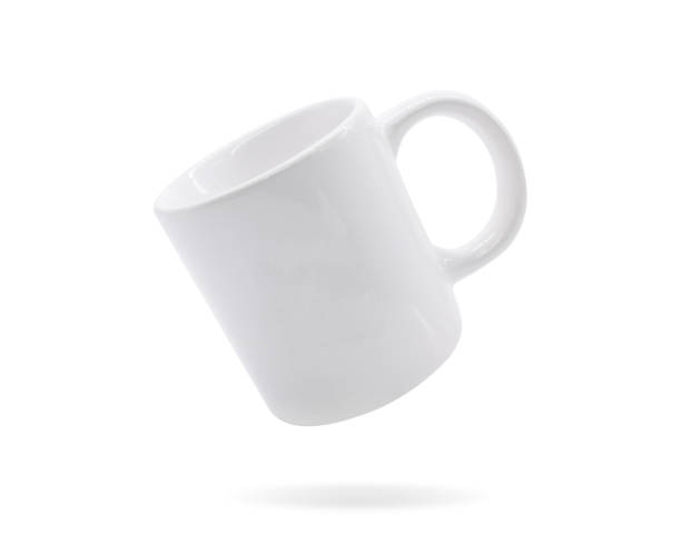 White ceramic handle mug on isolated background with clipping path. White ceramic handle mug on isolated background with clipping path. mug stock pictures, royalty-free photos & images