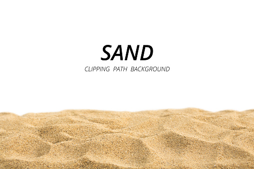Sand background witn clipping path.