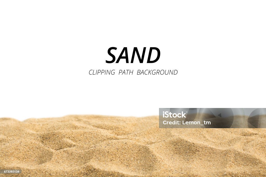 Sand background witn clipping path. Sand Stock Photo