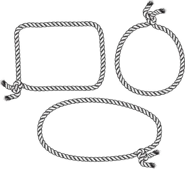 ロープのフレーム - 投げ縄点のイラスト素材／クリップアート素材／マンガ素材／アイコン素材
