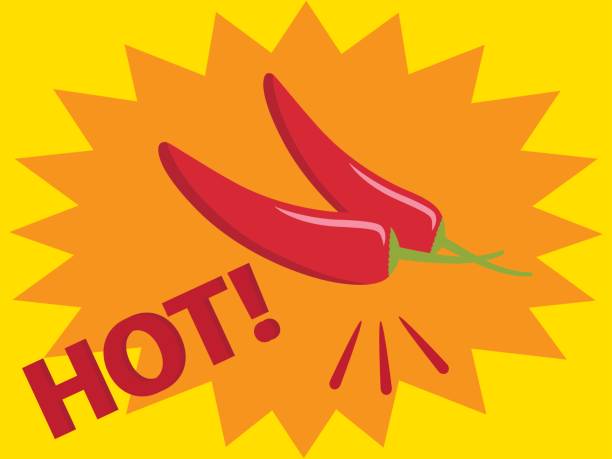 czerwona papryka.hot koncepcja verter - chili pepper spice thailand food stock illustrations