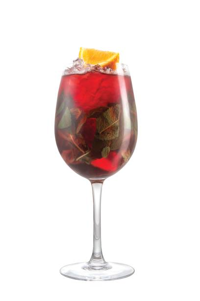 istock Red cocktail with mint and orange 673299388