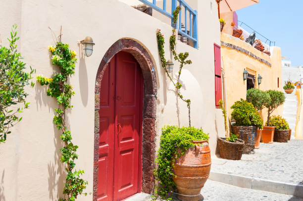 istock National architecture in Santorini island, Greece. 673307236